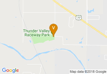 map of Thunder Valley Raceway Park