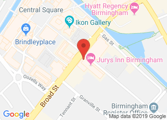 map of jurys inn birmingham